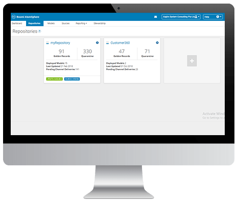 Aspire boomi master data hub management